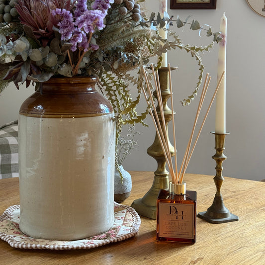 Coconut Natural Reed Diffuser set on Country Table