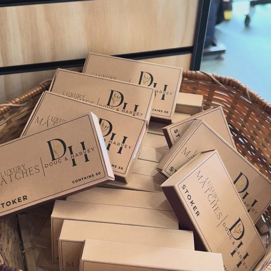 boxes of doug & harvey luxury matches stoker 